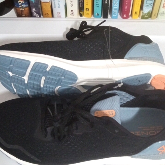 UNDER ARMOUR BLACK BLUE GRANITE HOVR SONIC 6 SNEAKERS SIZE 12 NWT - Picture 4 of 9